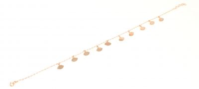 Sterling Silver Designer Anklet, Rose Gold Vermeiled - 4