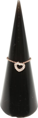 Sterling Silver Heart Design Midi Ring - 5