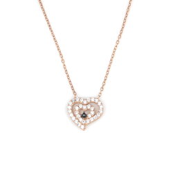 Sterling Silver Nested Heart Necklace - 4
