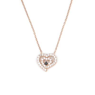 Sterling Silver Nested Heart Necklace - 4