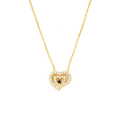 Sterling Silver Nested Heart Necklace - 5