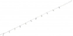 Sterling Silver Mini Bar Anklet, White Gold Vermeiled - 3