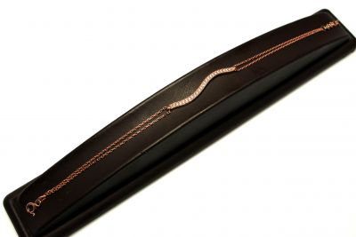 Sterling Silver S model Tennis Bracelet, Rose Gold Vermeil - 4