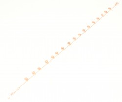 Sterling Silver Snowflakes Anklet, Rose Gold Vermeil - 4