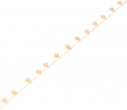 Sterling Silver Snowflakes Anklet, Rose Gold Vermeil - 5