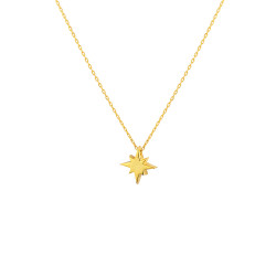 Sterling Silver Tiny North Star Necklace, Rose Gold Plated - 6