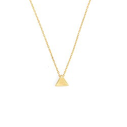 Sterling Silver Tiny Triangle Necklace - 4