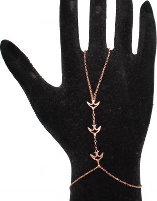 Swallow Shahmaran Hand Anklet- Rose-925 - 1