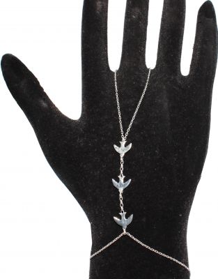 Swallow Shahmaran Hand Anklet-White- 925 - 1